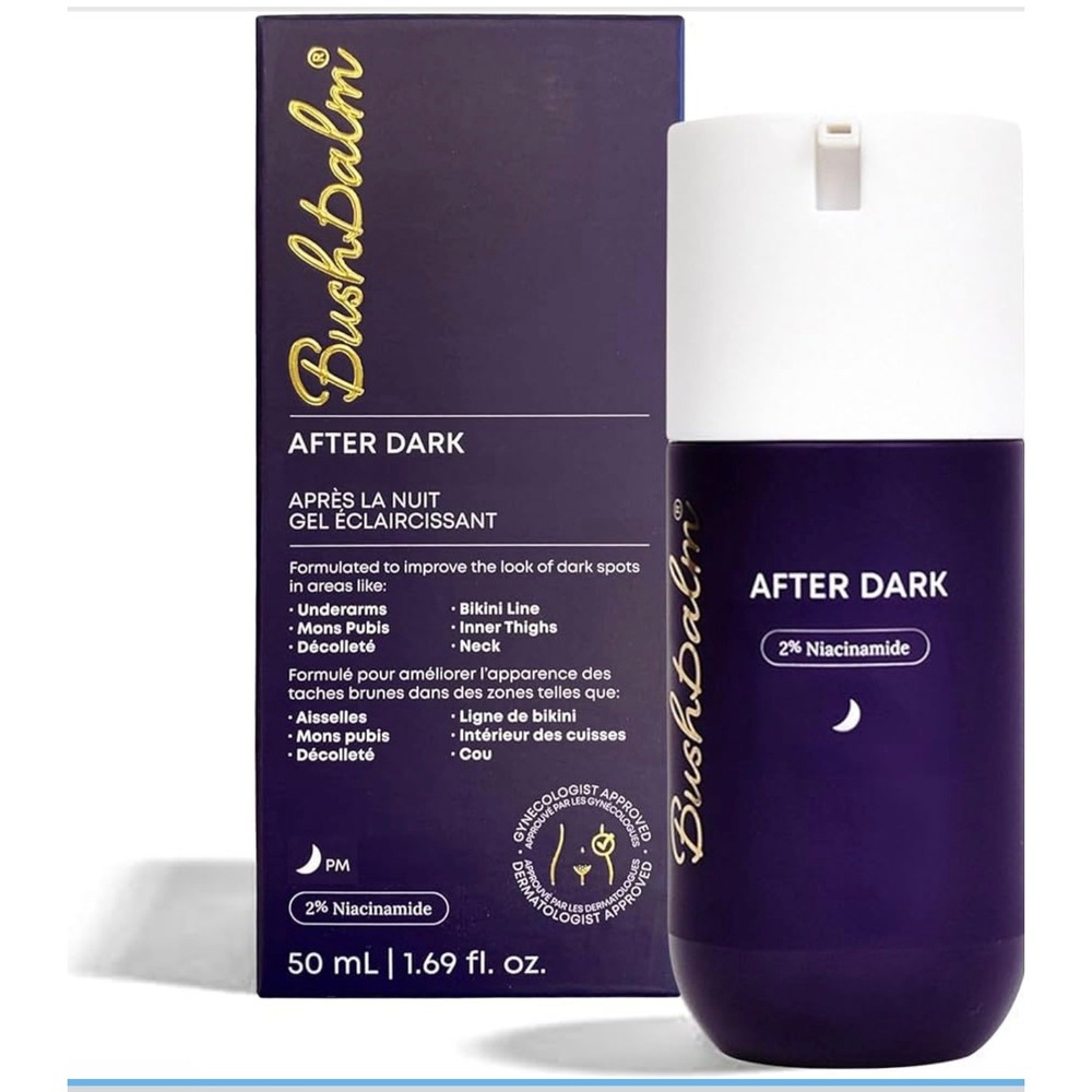 Bushbalm‎ After Dark Post Hair Removal Brightening Gel 50ml 2% Niacinamide NEW